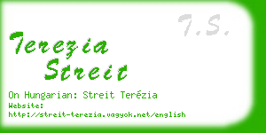 terezia streit business card